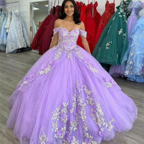 Ball Gowns Quinceanera Dresses Princess Beaded Sequin Appliques Lace Prom Gowns
