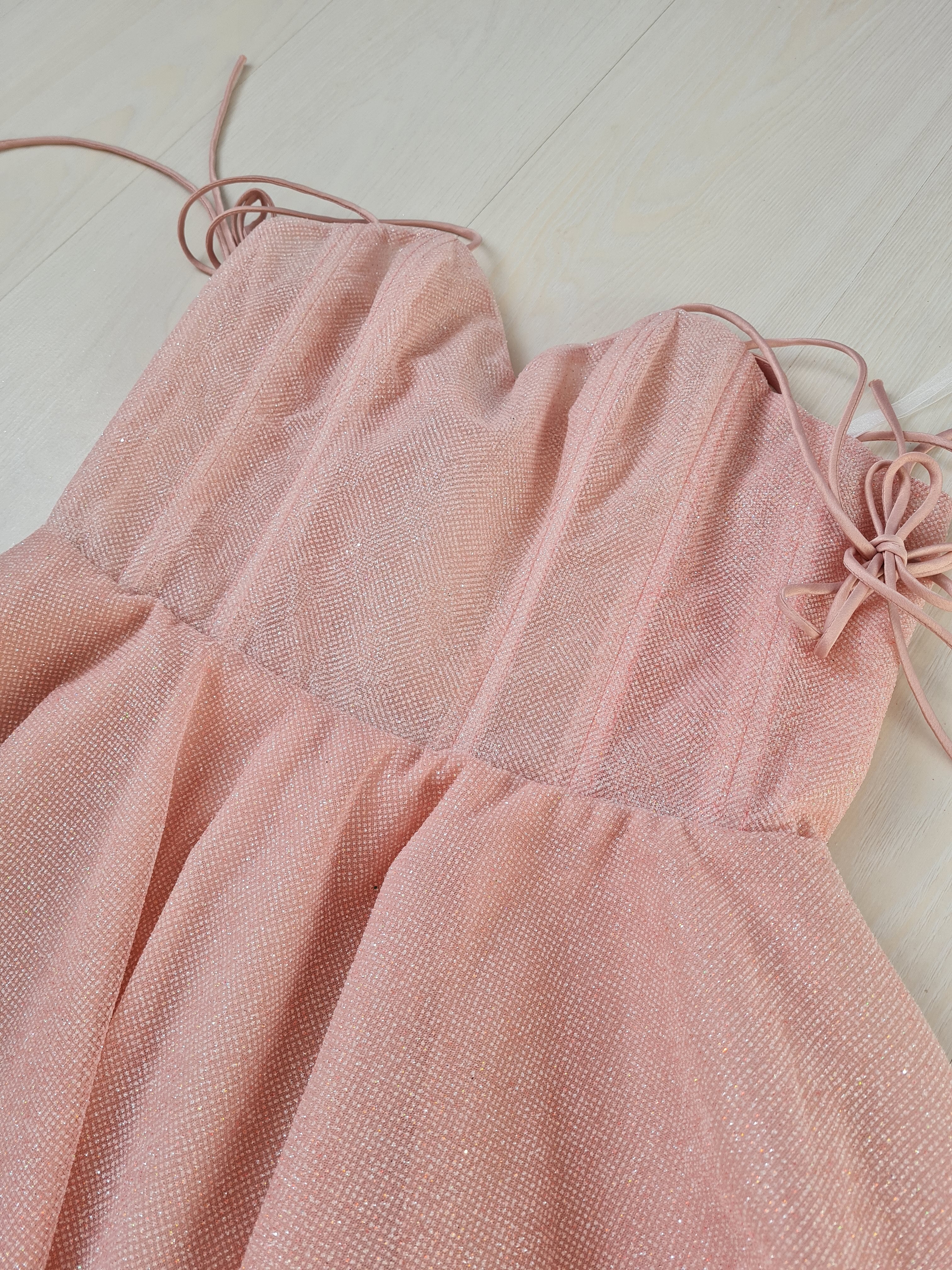 short evening dress with lantern sleeves, graduation dress sparkly homecoming dress