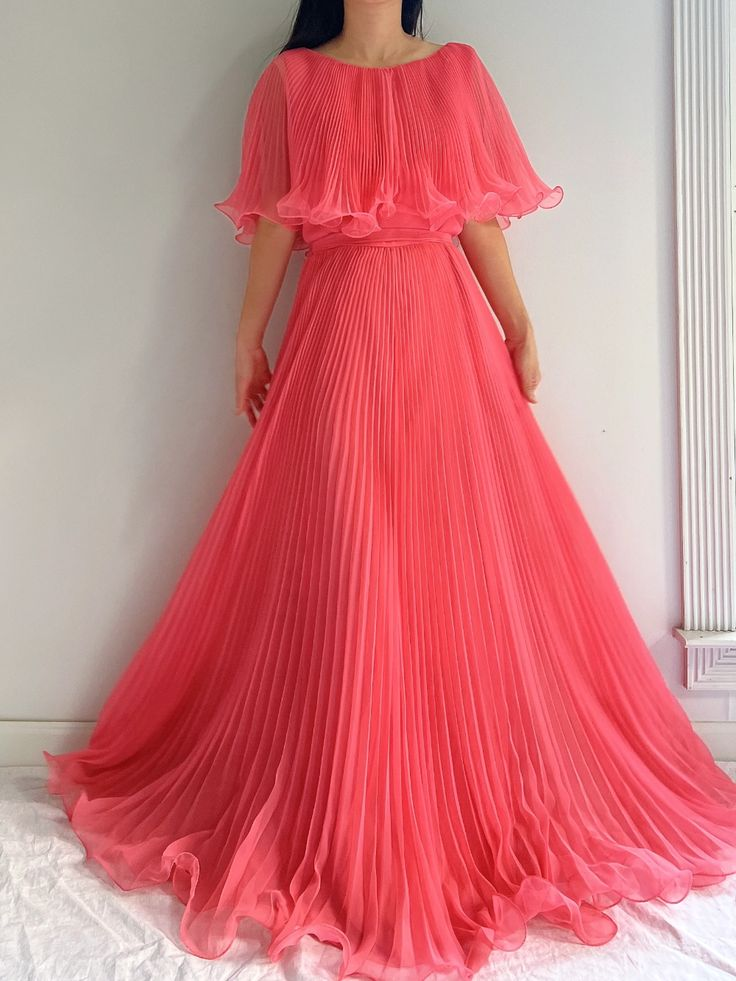 Elegant Blue Pleated A Line Prom Dress Formal Party Evening Dress