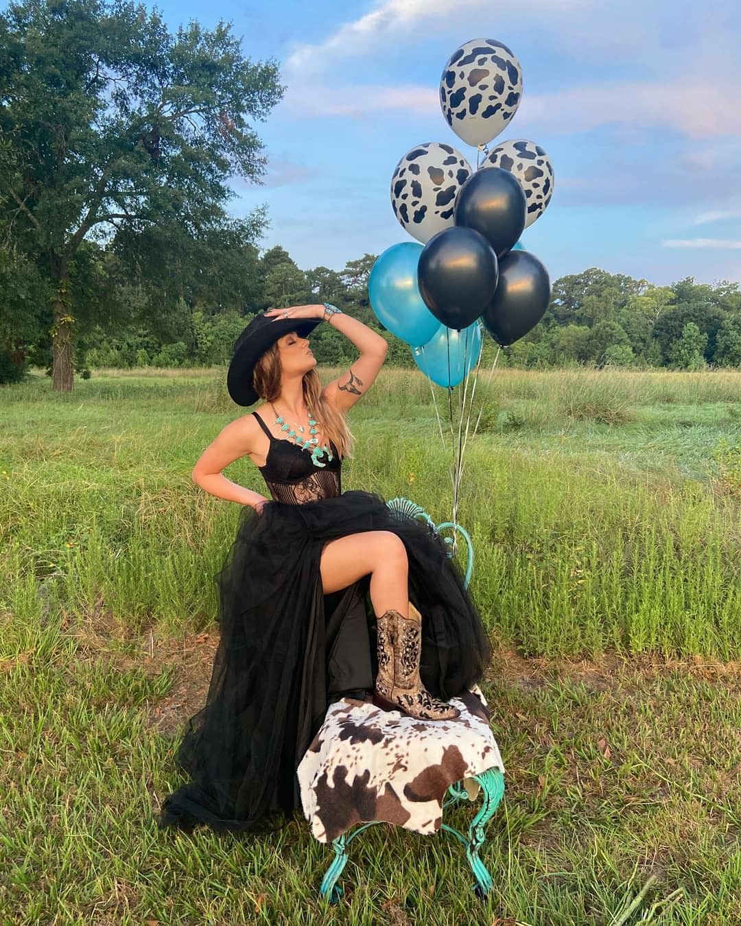 Black Lace Long Prom Dress, Black Tulle Formal Dress