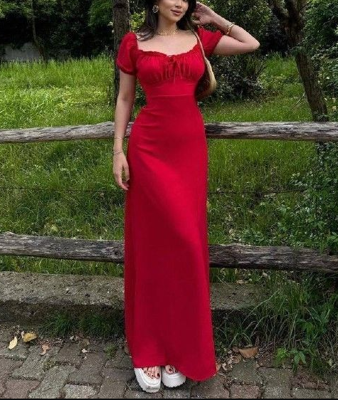 Elegant Red Sweetheart Neck Long Prom Dress Sheath Party Evening Dress