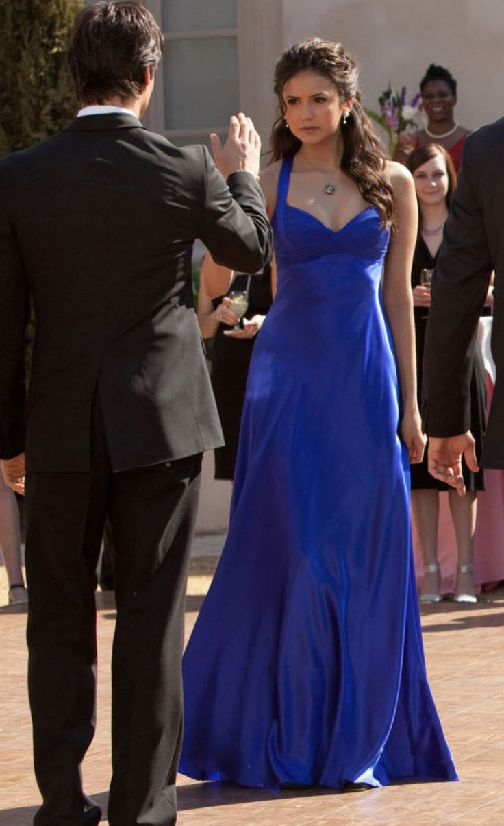 Elegant Blue Satin Ling A Line Party Prom Dress Formal Evening Gown
