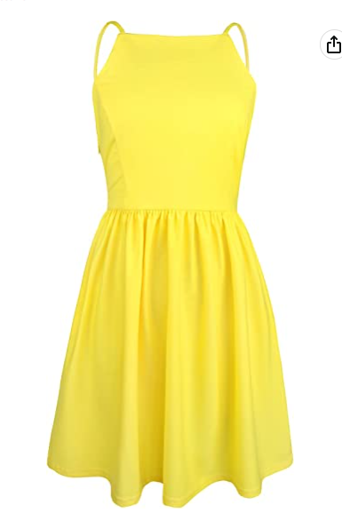 Women Sexy Spaghetti Strap Party Dress Open Back Homecoming Dress Back to School Dress