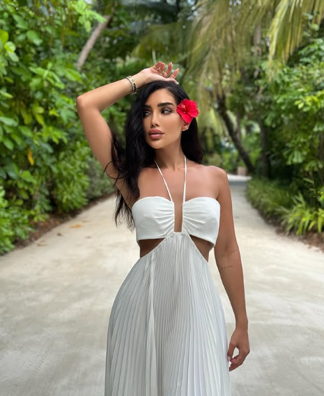 Sexy White A Line Pleated Party Dress Evening Gown