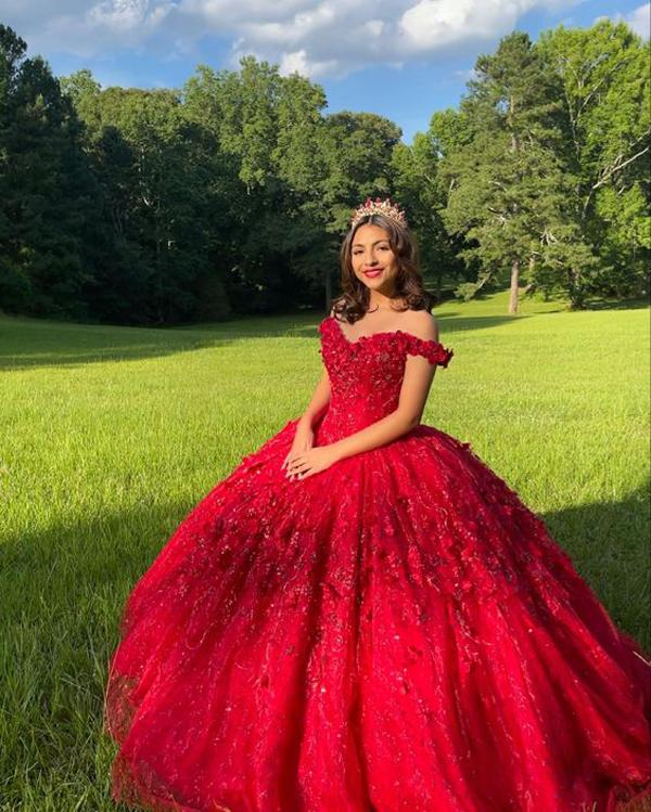 Elegant Long Prom Dresses Red Ball Dress