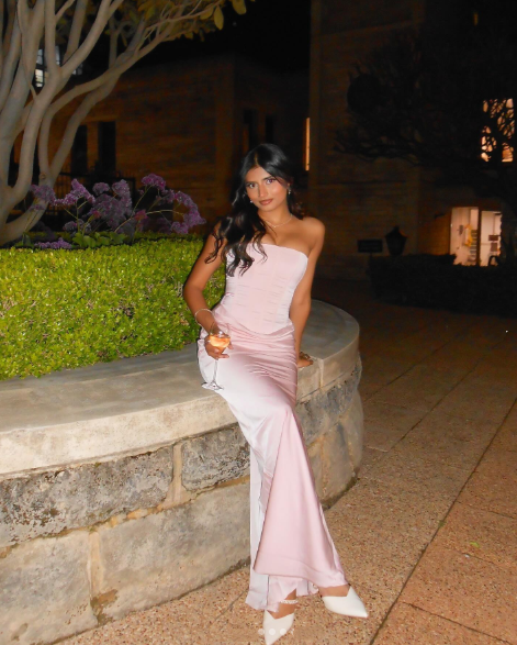 Classy Pink Strapless Satin Mermaid Bridesmaid Dress Long Wedding Guest Dress