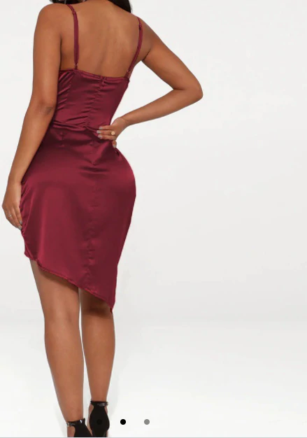 Shape Satin Wrap Dress Short Straps Homecoming Dress