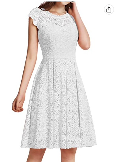 Women's Vintage Floral Lace Cocktail Dress Homecoming Dress