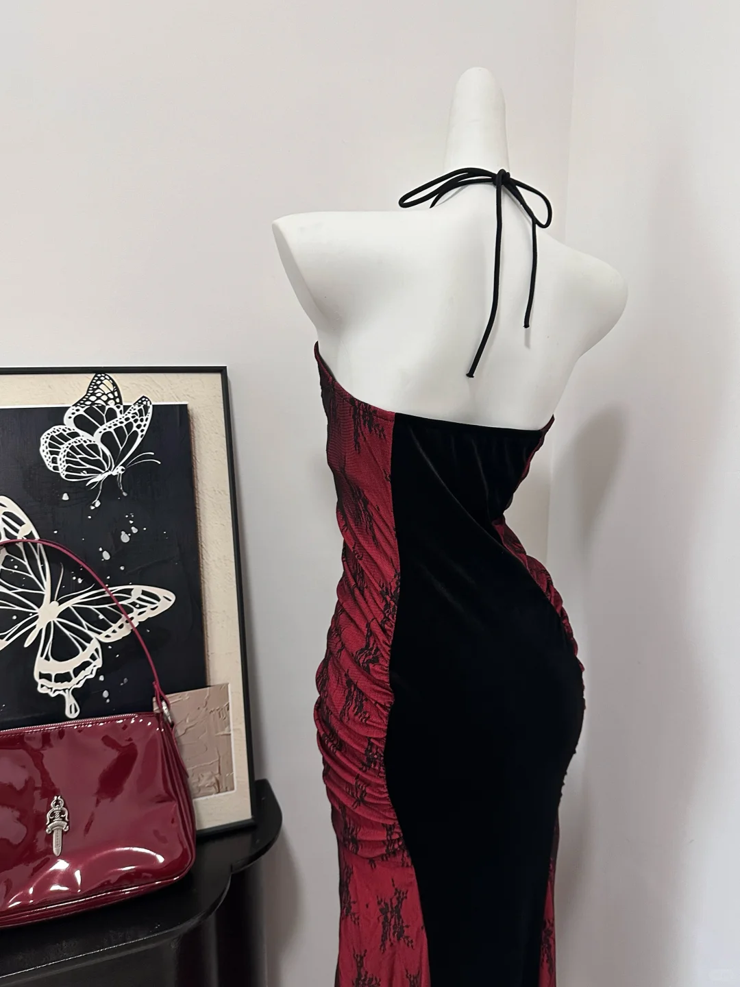 Vintage Halter Sheath Long Birthday Party Dress Evening Dress