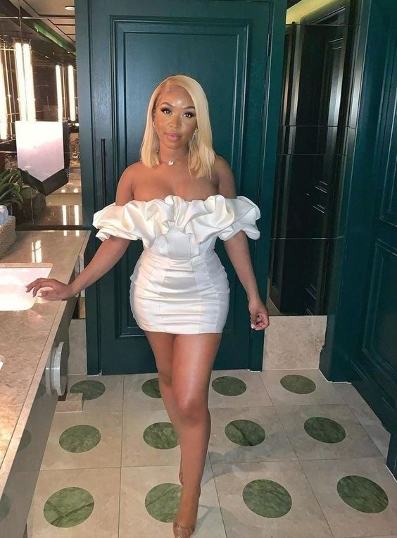 Elegant Birthday Dress White Off The Shoulder Homecoming Dress Graduation Dress