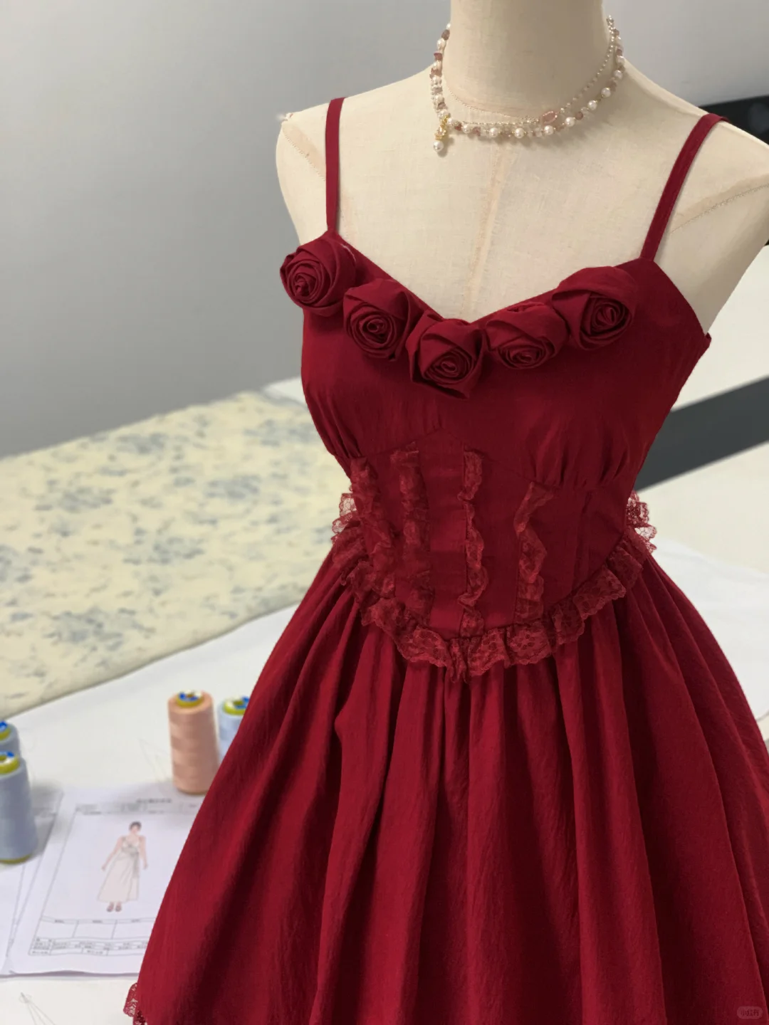 Vintage Spaghetti Straps Red V Neck A Line Short Birthday Dress Formal Graduation Homecoming Dress