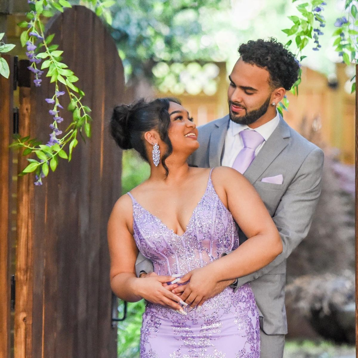 Stunning Lavender V Neck Mermaid Plus Size Prom Dress
