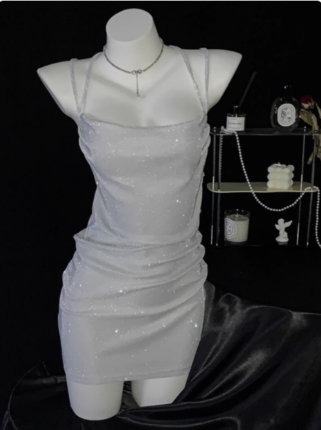 Sexy Straps Lilac Backless Short Cocktail Dress Short Sheath Homecoming Dress