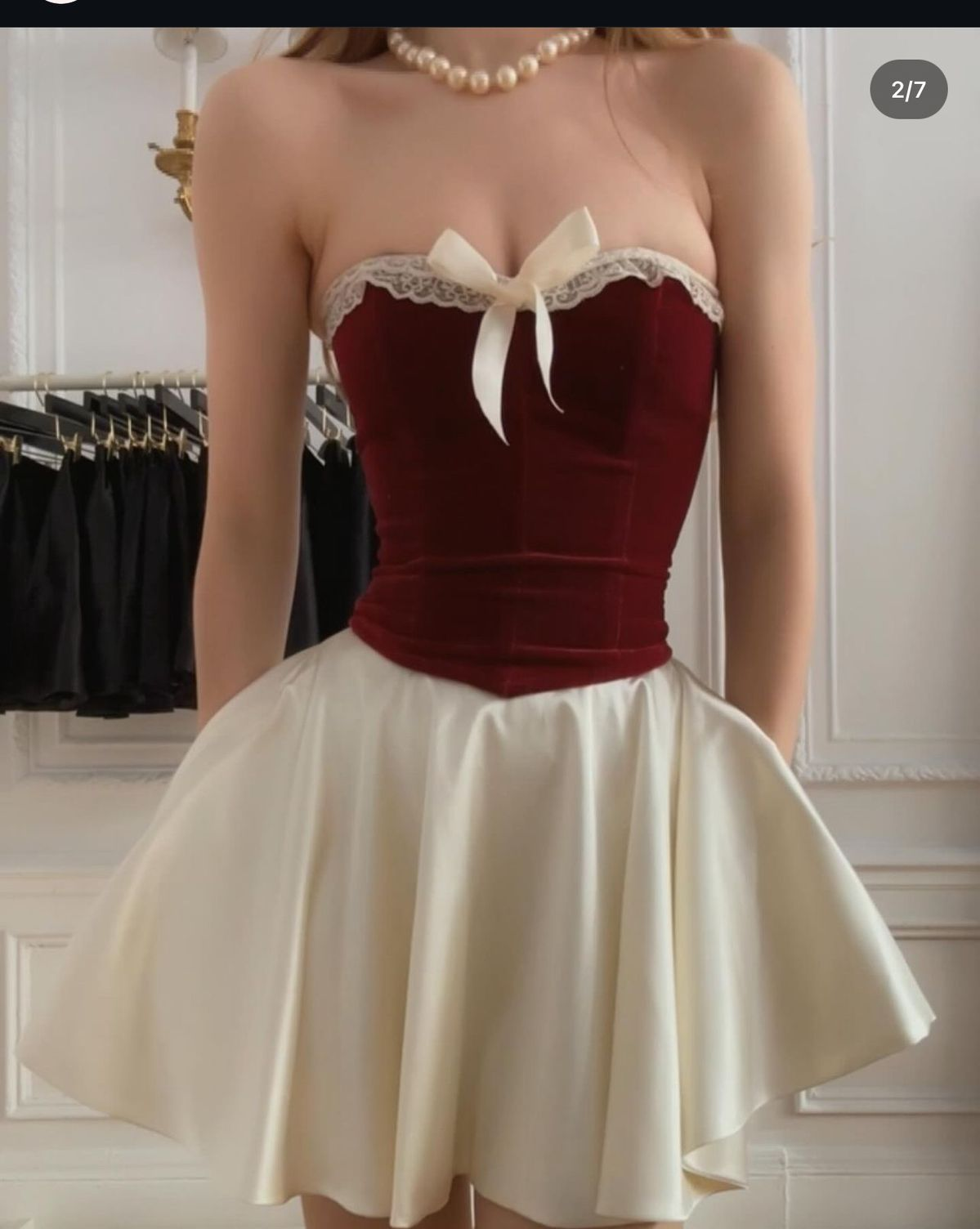 Elegant Strapless Velvet Satin A Line Short Party Dress Formal Homecoming Dress