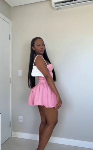 Cute Sweetheart Neck Pink Satin A Line Short Cocktail Dress Formal 8th Grade Homecoming Dress