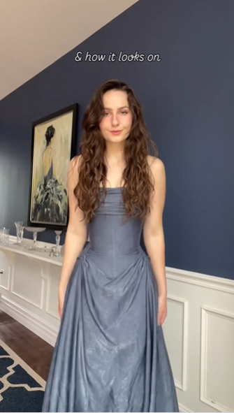 Classy Gray Satin Pleated Mermaid Party Dress Long Wedding Guest Dress