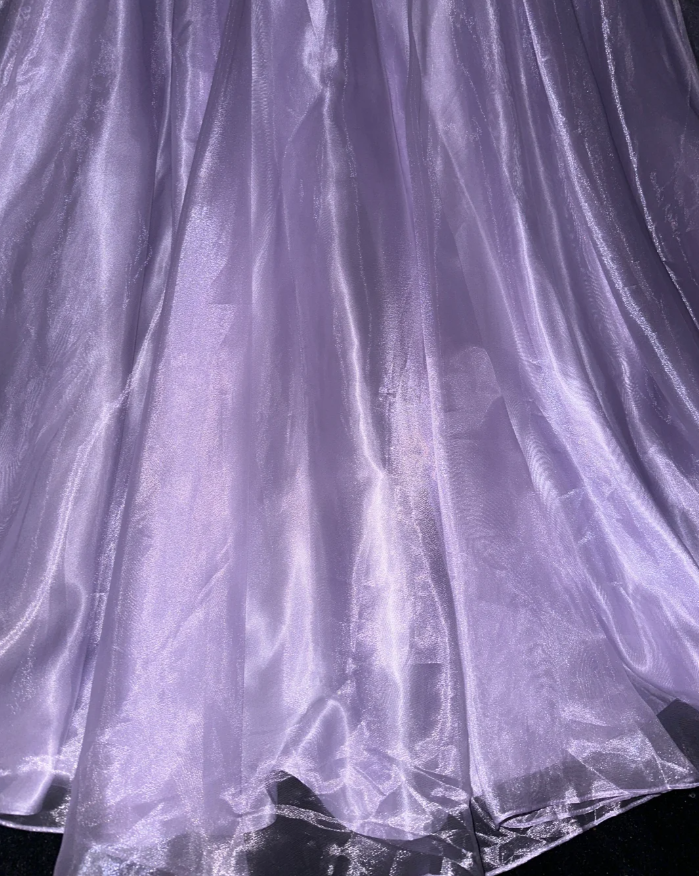 Pretty Spaghetti Straps Lavender Tulle Beaded Embroidery Mermaid Evening Dress Long Birthday Prom Gown