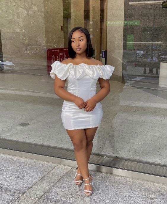 Elegant Birthday Dress White Off The Shoulder Homecoming Dress Graduation Dress
