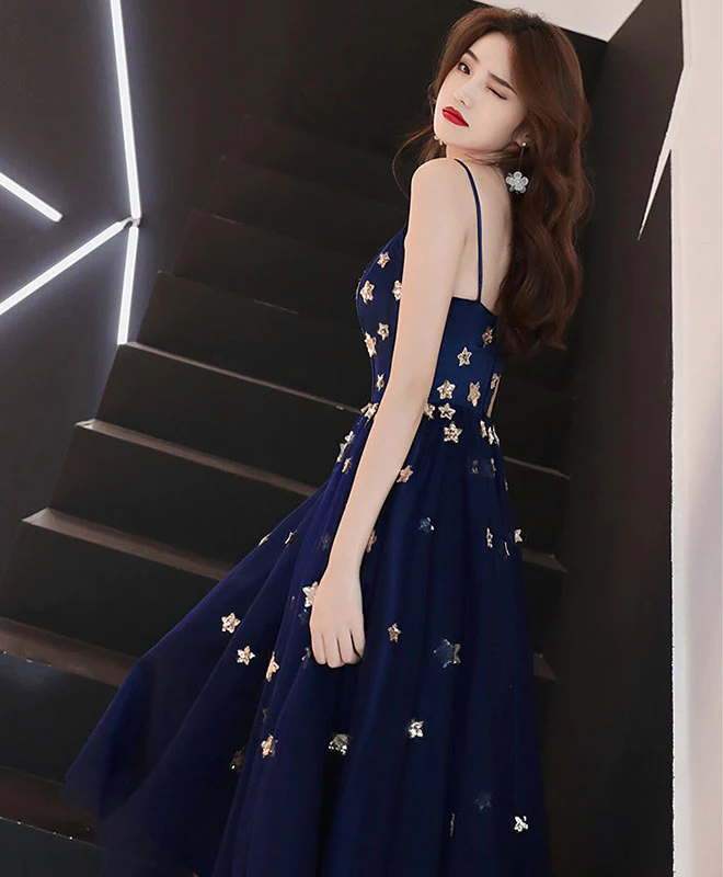 Blue tulle short prom dress blue tulle homecoming dress