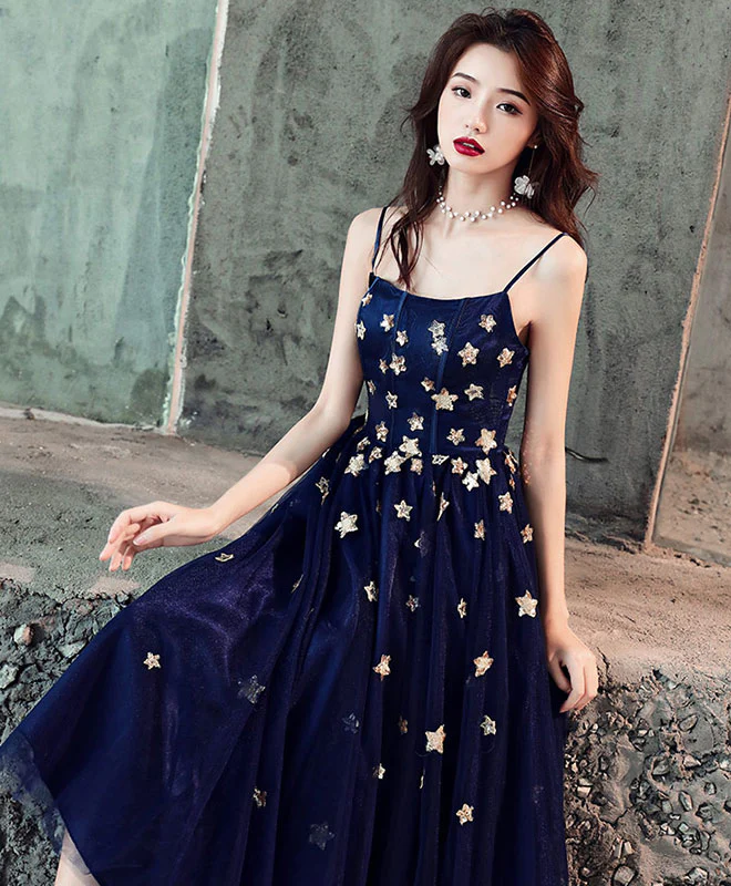 Blue tulle short prom dress blue tulle homecoming dress