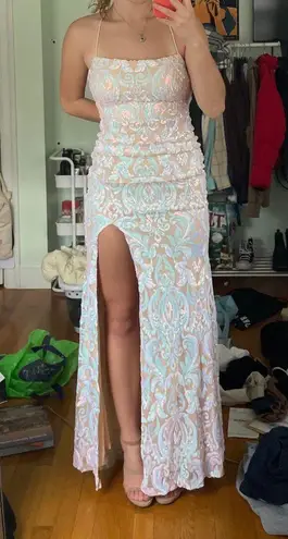 simple prom dress,modest slit evening dresses