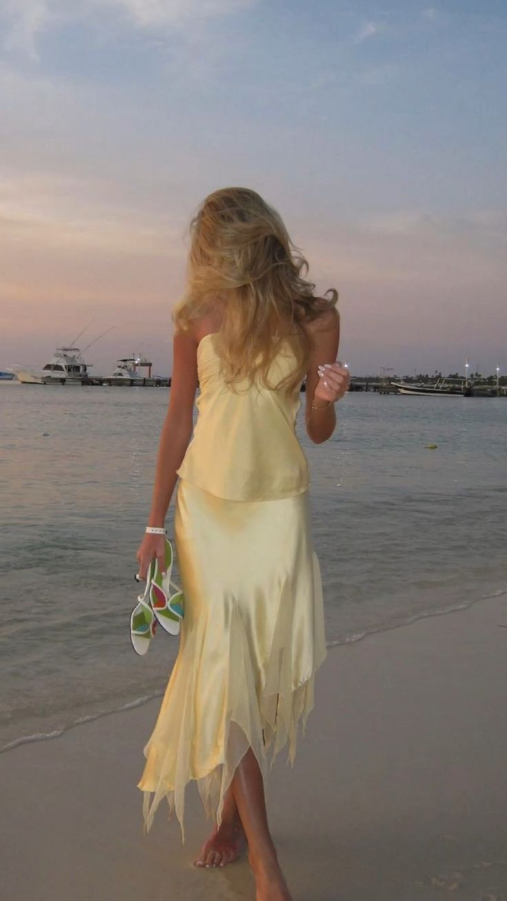 Yellow Mermaid Halter Satin Prom Dress Party Evening Dress
