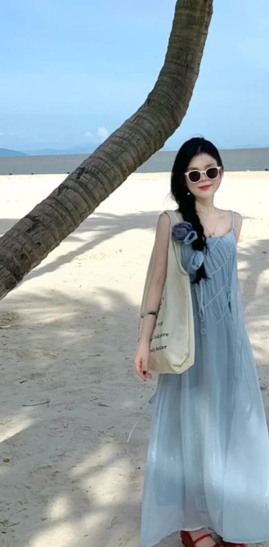 New Pretty French-style Elegant Summer Women's Long Dress