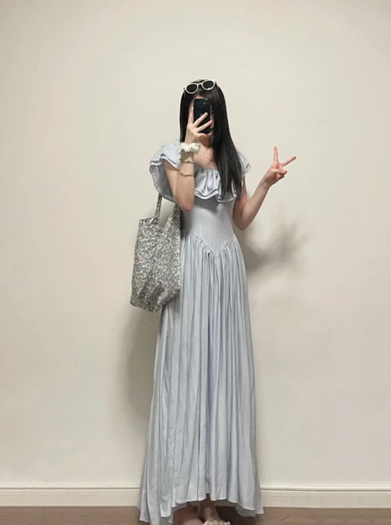 New Pretty French-style Elegant Summer Women's Long Dress
