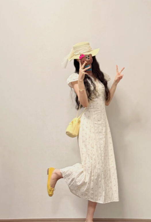 New Pretty French-style Elegant Summer Women's Long Dress