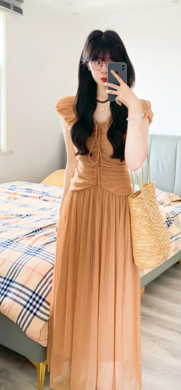 New Pretty French-style Elegant Summer Women's Long Dress