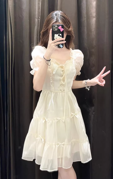 French-style 2026 New Pretty Women's Summer Short Dress