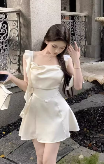 French-style 2026 New Pretty Women's Summer Short Dress