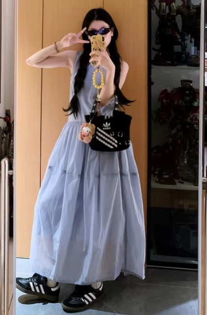 New Pretty French-style Elegant Summer Women's Long Dress