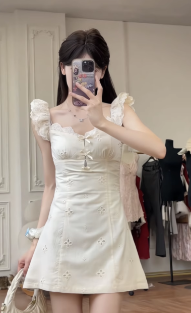 French-style 2026 New Pretty Women's Summer Short Dress