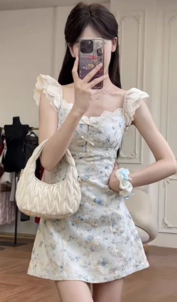 French-style 2026 New Pretty Women's Summer Short Dress