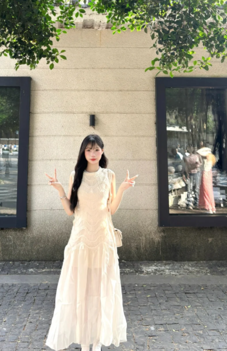 New Pretty French-style Elegant Summer Women's Long Dress