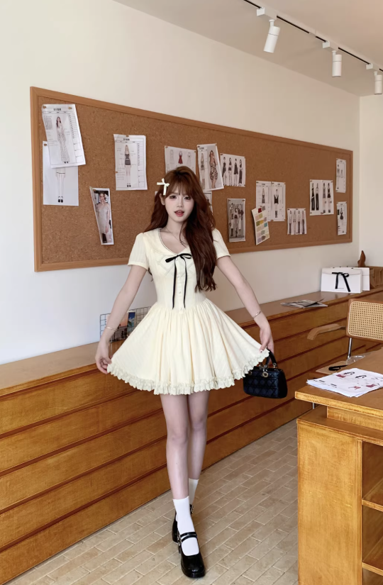 French-style 2026 New Pretty Women's Summer Short Dress