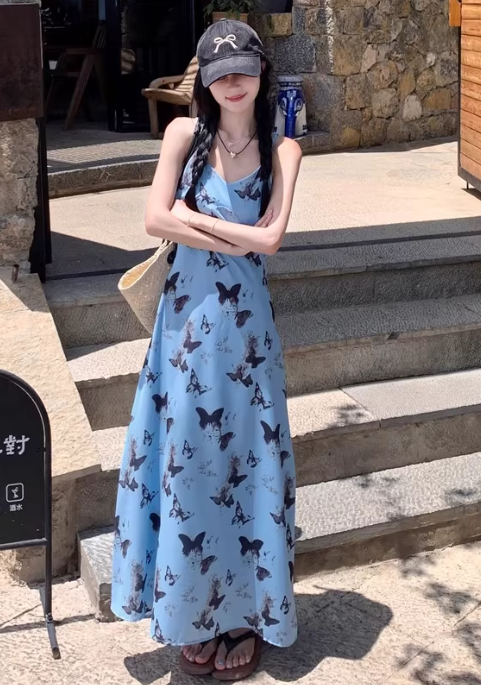 New Pretty French-style Elegant Summer Women's Long Dress