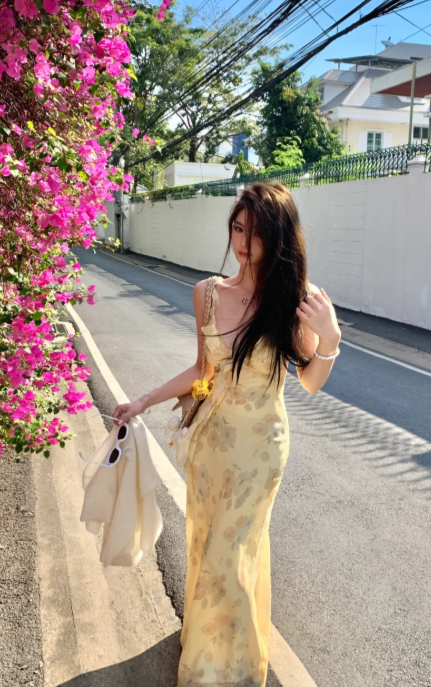 New Pretty French-style Elegant Summer Women's Long Dress