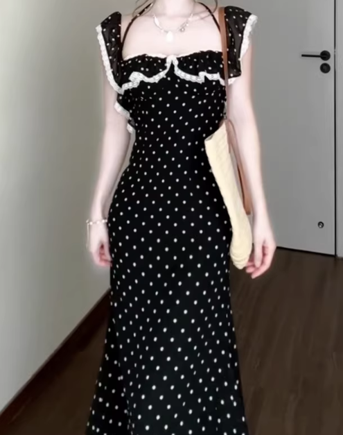 New Pretty French-style Elegant Summer Women's Long Dress