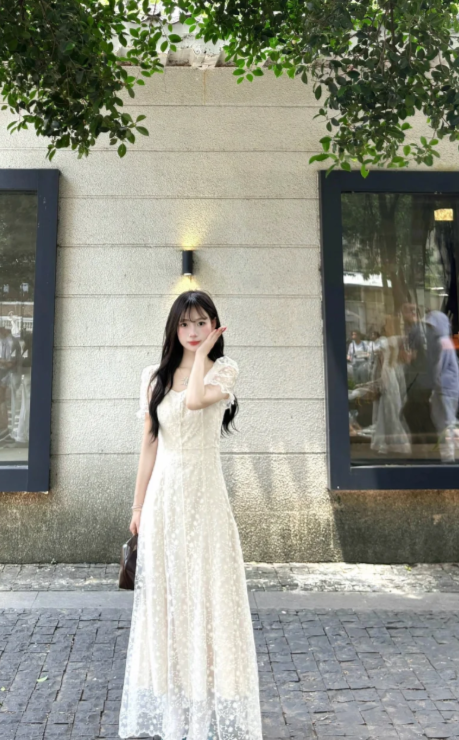 New Pretty French-style Elegant Summer Women's Long Dress