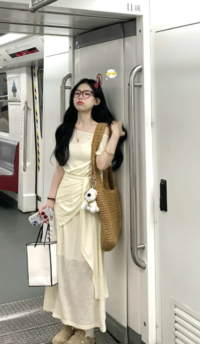 New Pretty French-style Elegant Summer Women's Long Dress