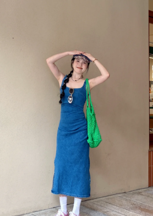 New Pretty French-style Elegant Summer Women's Long Dress