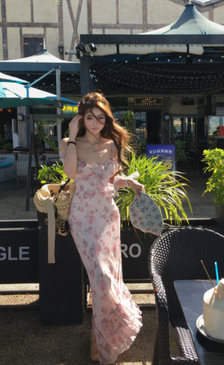 New Pretty French-style Elegant Summer Women's Long Dress