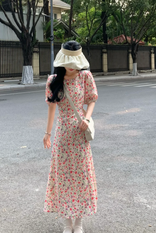 New Pretty French-style Elegant Summer Women's Long Dress