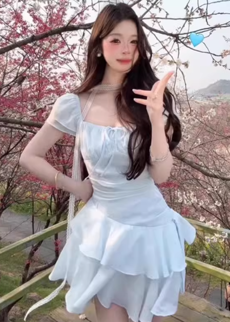French-style 2026 New Pretty Women's Summer Short Dress