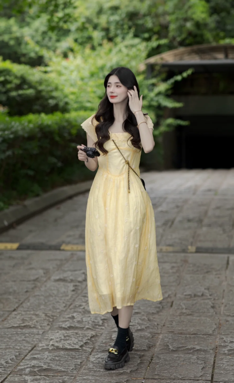 New Pretty French-style Elegant Summer Women's Long Dress