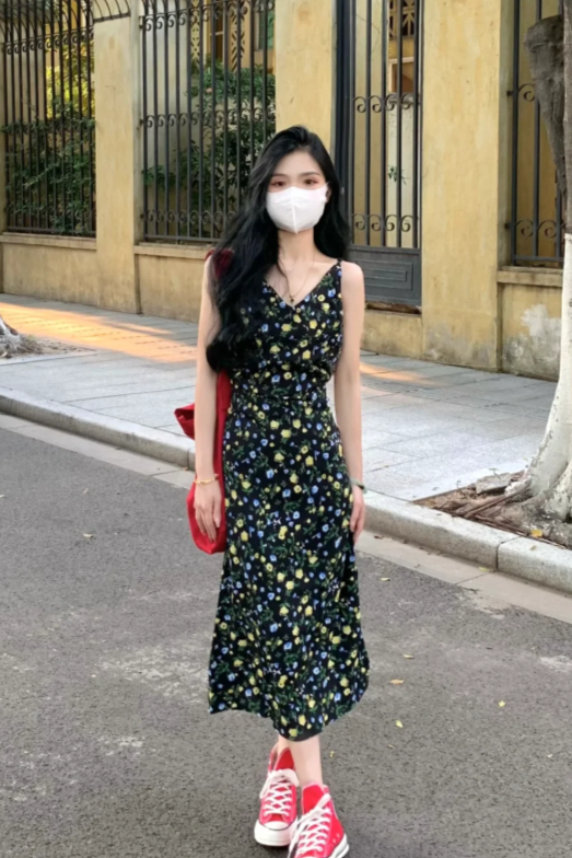 New Pretty French-style Elegant Summer Women's Long Dress
