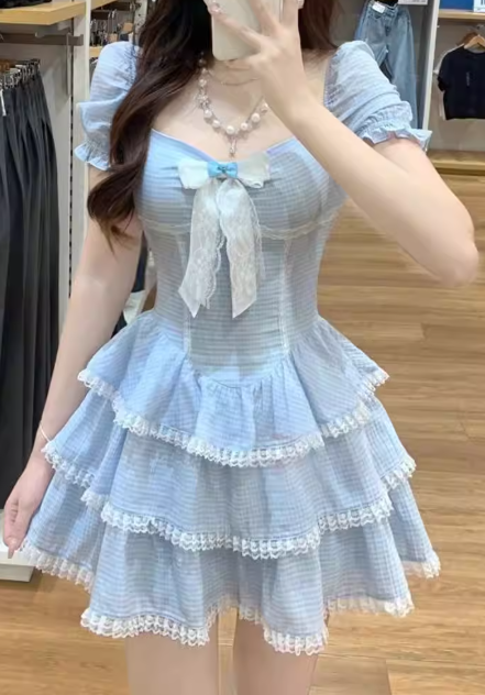 French-style 2026 New Pretty Women's Summer Short Dress