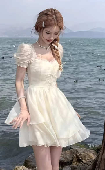 French-style 2026 New Pretty Women's Summer Short Dress